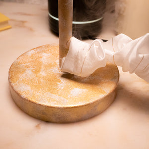 直径20×56cm テーブルランプ French Jouy Mustard