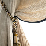 ドレープカーテン Busatti's Fluffy Texture with Gather&Collar #Safari