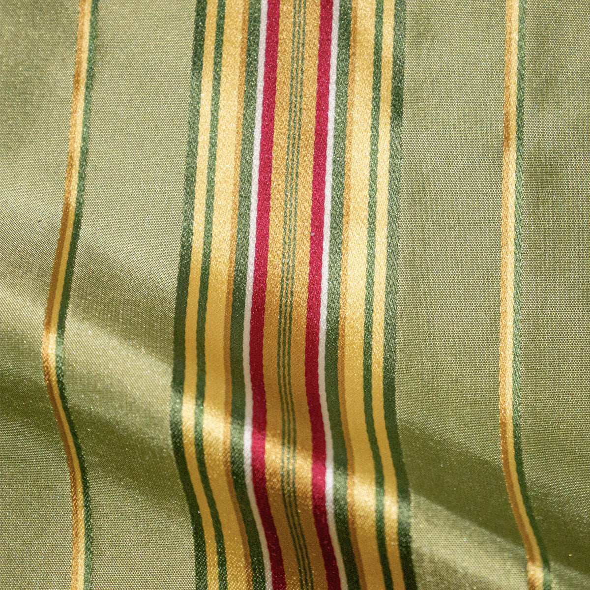 ファブリック Silk Stripe Green&Yellow