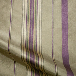 ファブリック Silk Stripe Purple&Khaki
